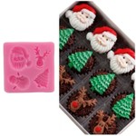 Molde de Silicone Itens do Natal 4 Cav