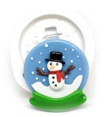 Molde de Silicone Natal - Globo de Neve Com Boneco