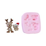 Molde de Silicone Rena e Urso de Natal