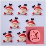 Molde de Silicone Papai Noel Decorar Natal Mini