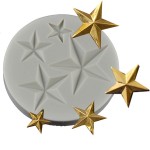 Molde de Silicone Estrelas Para Decorar Natal