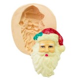 Molde de Silicone Rosto Papai Noel Para Decorar Natal