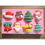 Molde de silicone varios temas Natal para decorar doces