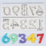 Molde de Silicone Numeros Decorados Arabesco Para Pirulitos