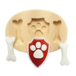 Molde de Silicone Patrulha Canina - Escudo e Osso