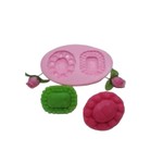 Molde de silicone joia pedras preciosas para decorar cupcake bolo