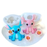 Molde de Silicone Stitch e Angel 2 Em 1