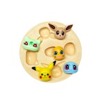 Molde de Silicone Rostos dos Pokemons 5 Cav