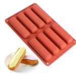 Forma de Silicone Barrinhas Eclair Doces Finos 8 Cav