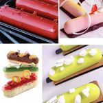 Forma de Silicone Barrinhas Eclair Doces Finos 8 Cav