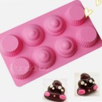 Forma de Silicone Importada Cupcakes 8 Cav