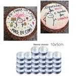 Forma Bento Cake Redonda De Fundo Fixo 10 x 5cm 1 Unidade