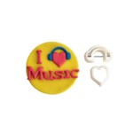 Cortador Musica - Fone I Love Music 3cm