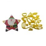 Cortador Natal - Papai Noel Estrela 10cm