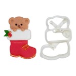 Cortador Urso Ursinho Na Bota de Natal 5,5cm