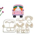 Cortador Páscoa - Carro Coelho Com Cenouras 8cm