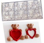 Forma de Acrilico Urso Love Decorar Namorados