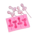 Molde de Silicone Pirulito de Cristal Erotico - Penis 4 Cav