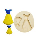 Molde De Silicone Vestido De Princesa Branca De Neve