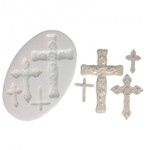 Molde de Silicone Religião - Cruzes Arabesco 4 Cav