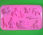 Molde De Silicone Arca De Noé Animais Para Decorar