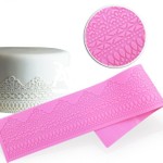 Molde de silicone renda para decorar bolos