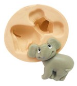 Molde De Silicone Elefante Safari