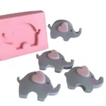 Molde De Silicone Elefante Para Decorar