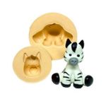 Molde de Silicone Zebra 3D Grande Animais Safari