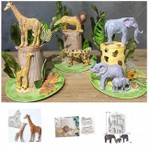 Kit Moldes de Silicone Animais do Safari 3 Un