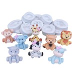 Kit Moldes de Silicone Animais do Safari 8 Pçs