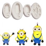 Kit Moldes de Silicone dos Minions 4 Pçs