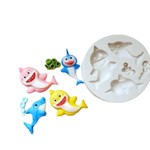 Molde de Silicone Baby Shark Personagens