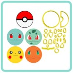 Kit Cortadores Pokemon Cupcake 6cm