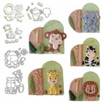 Kit Cortadores Animais do Safari Baby 6cm