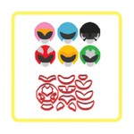 Kit Cortadores Power Rangers Cute 5cm