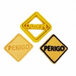 Cortador Placas de Trânsito - Placa Perigo 5cm