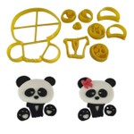 Cortador Urso Panda 2 em 1 Grande 10cm