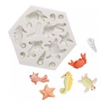 Molde de Silicone Animais e Itens do Fundo do Mar 11 Cav