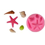 Molde de Silicone Itens do Fundo do Mar 5 Cav