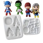 Kit Moldes de Silicone Super Herois Universal 2 Pçs