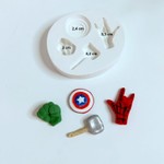 Molde de Silicone Super Herois Itens Pequeno