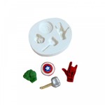 Molde de Silicone Super Herois Itens Pequeno