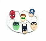 Molde de Silicone Rosto Super Herois