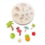 Molde de Silicone Tropical Itens da Praia