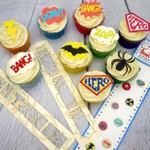 Régua de Super Heróis para Decorar Bolos e Cupcakes