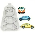 Molde de Silicone Carros Antigos 3 Cav