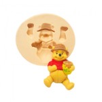 Molde de Silicone Urso Ursinho Pooh Sentado Com Pote de Mel