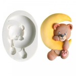 Molde de Silicone Urso Ursinho Na Lua