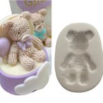 Molde de Silicone Pingente Urso Ursinho Tricot